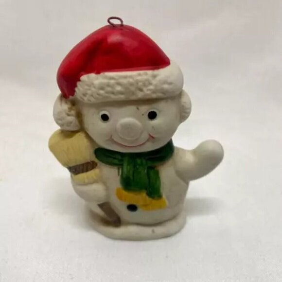 Vintage Brinn's PGH Snowman Figurine Christmas Tree Ornament Home Decor Taiwan - Picture 2 of 8